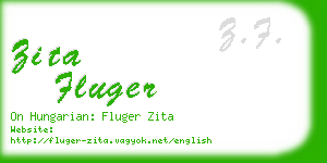 zita fluger business card